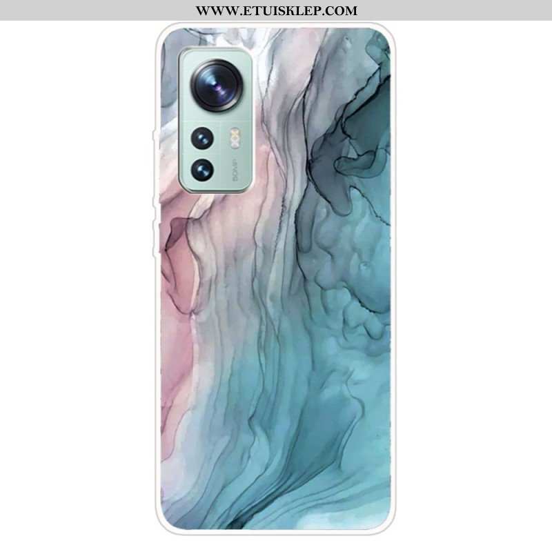 Etui do Xiaomi 12 Pro Akwarela Z Marmuru Silikonowego